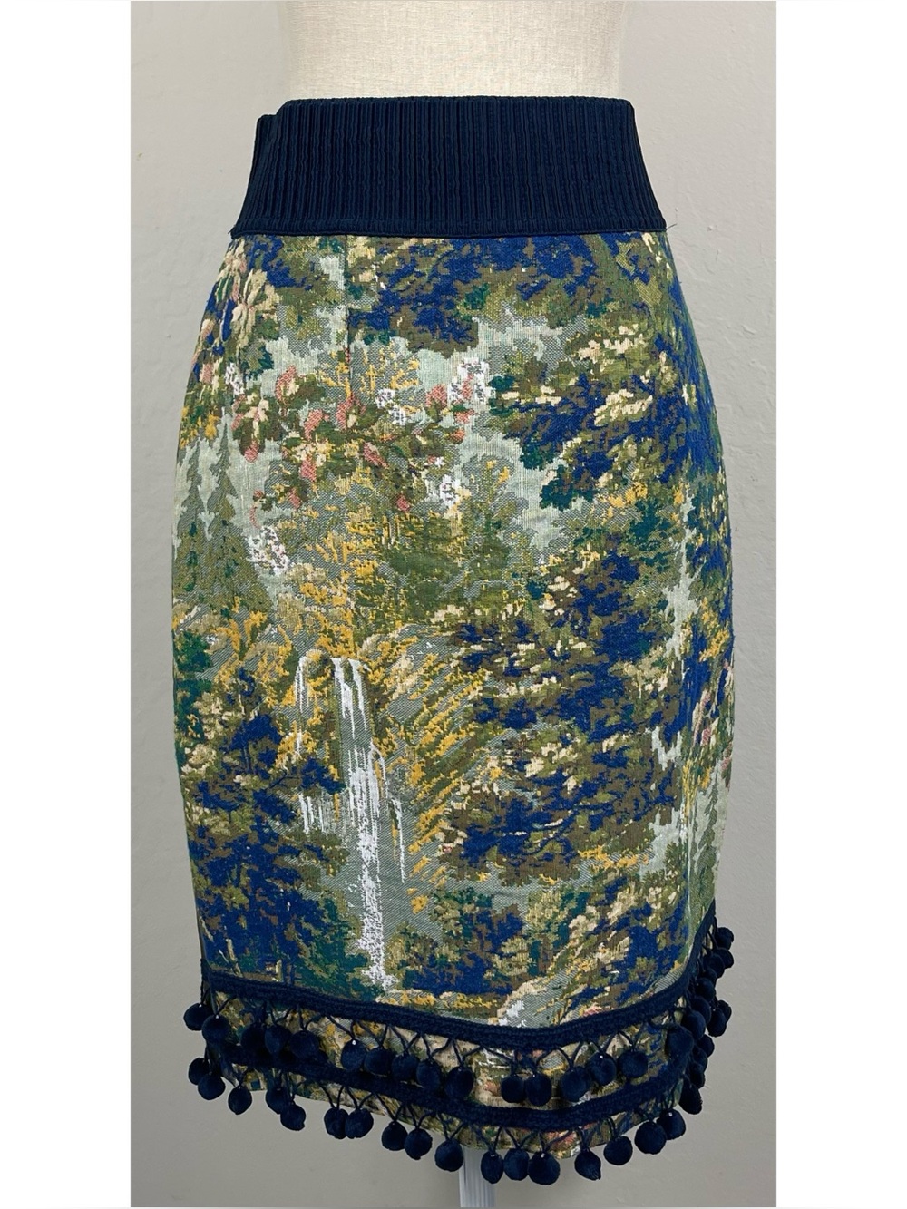 Anthropologie Maeve Pommed Pencil Skirt
